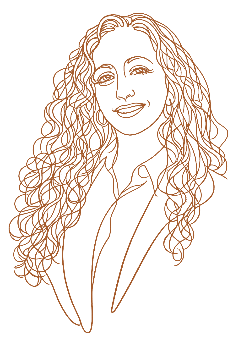 Line-art portrait of Toby Hassan-Fishman